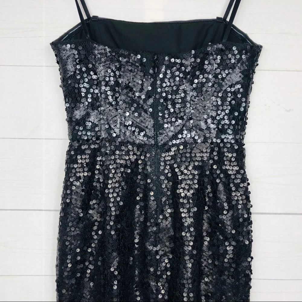 BCBGMaxAzria Strapless Sequin Cocktail Dress Sz 0 - Picture 7 of 9